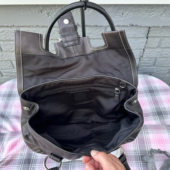 Coach,leather SOHO satchel with dust bag black - Picture 3 of 11